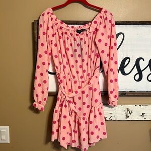Pretty Little Thing Pink Polka Dot Dress